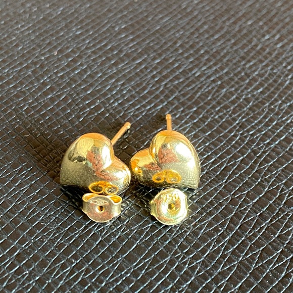 Heart 18k Gold Earrings - Picture 4 of 6